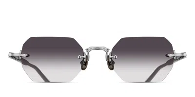 Matsuda M5010 Bs-blk Men's Sunglasses Silver Size 51 In Brushed Silver