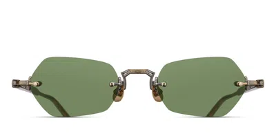 Matsuda M5011 Ag-dto Men's Sunglasses Gold Size 50 In Antique Gold,dark Tortoise