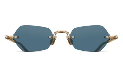 Matsuda M5011 Bg-nvy Men's Sunglasses Gold Size 50 In Brushed Gold