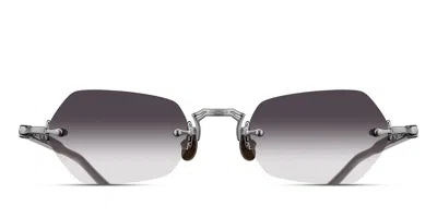 Matsuda M5011 Bs-blk Men's Sunglasses Silver Size 50 In Brushed Silver
