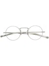 Matsuda Matte-finish Round-frame Glasses In Silver