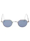 Matsuda Matte Palladium White - Cobalt Blue Titanium Sunglasses