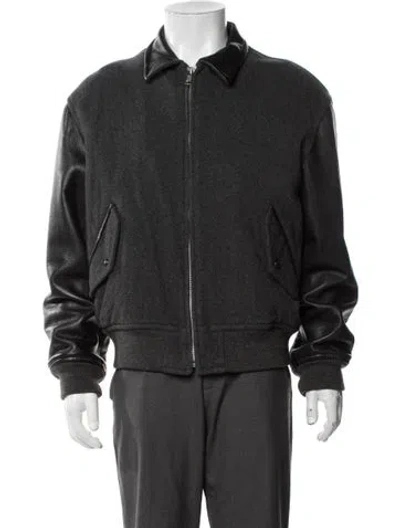 Pre-owned Matsuda 'monsieur Nicole 2ème' Vintage 1990's Bomber Jacket In Grey