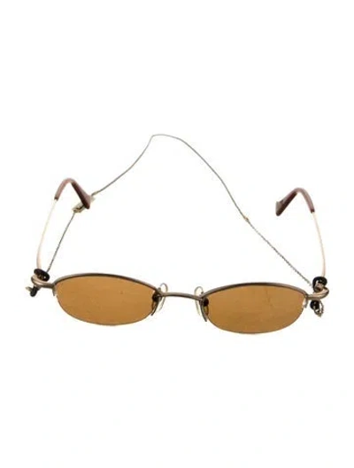 Pre-owned Matsuda Narrow Tinted Sunglasses In Brown