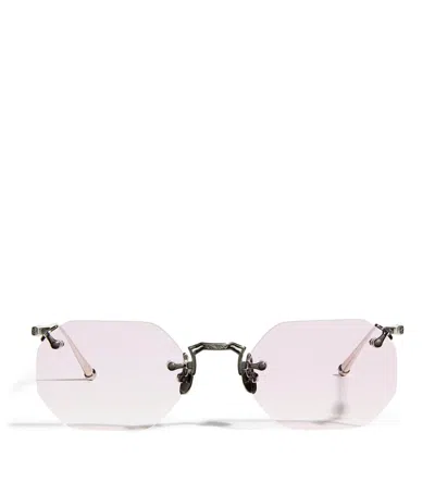 Matsuda Octagonal Rimless Sunglasses In Silver