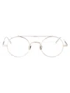 Matsuda Pilot-frame Optical Glasses In Palladium White Clear Lens