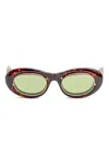 Matsuda Oval-frame Sunglasses In Brown
