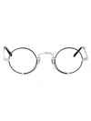 Matsuda Palladium White Matte Black Metal Glasses In Black