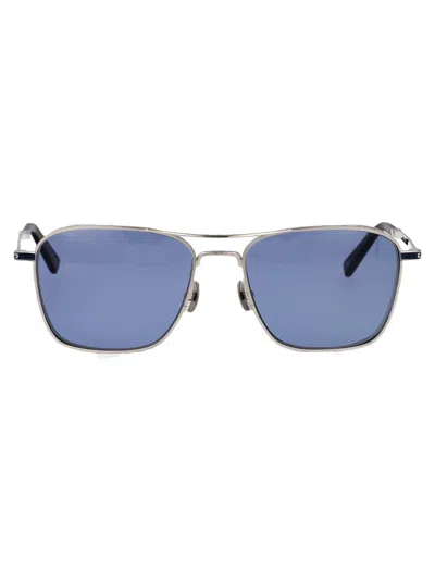 Matsuda Palladium White Metal Sunglasses In Blue