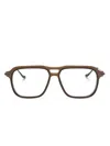 Matsuda Pilot-frame Glasses In Brown