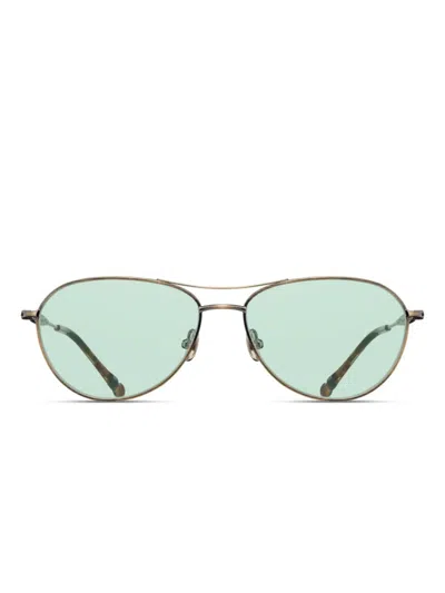 Matsuda Pilot-frame Sunglasses In Gold