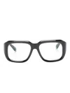 Matsuda Rectangle Detail Glasses In Black