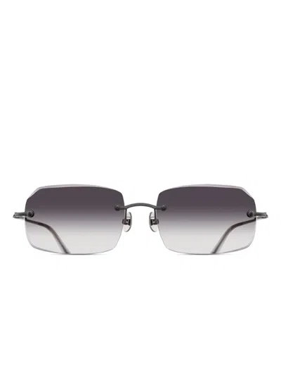Matsuda Rectangle-frame Sunglasses In Schwarz