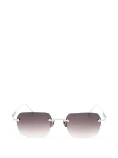 Matsuda Rectangle-frame Sunglasses In Silver