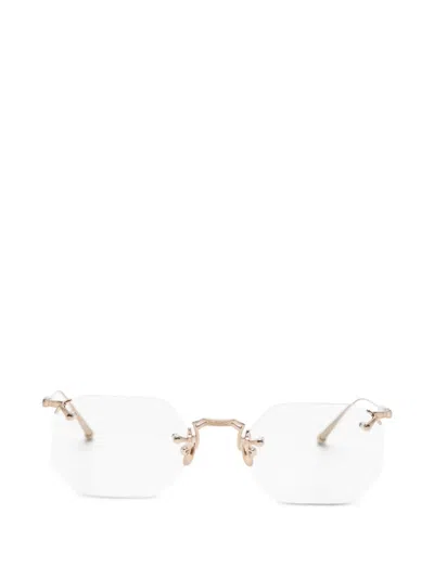 Matsuda Rimless Geometric Glasses In Gold