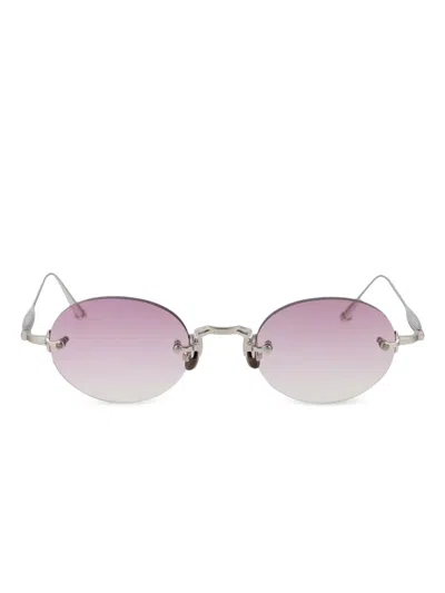 Matsuda Rimless Oval-frame Sunglasses In 银色
