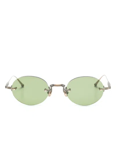 Matsuda Rimless Oval-frame Sunglasses In Gold