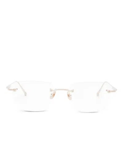 Matsuda Rimless Rectangle Glasses In Gold