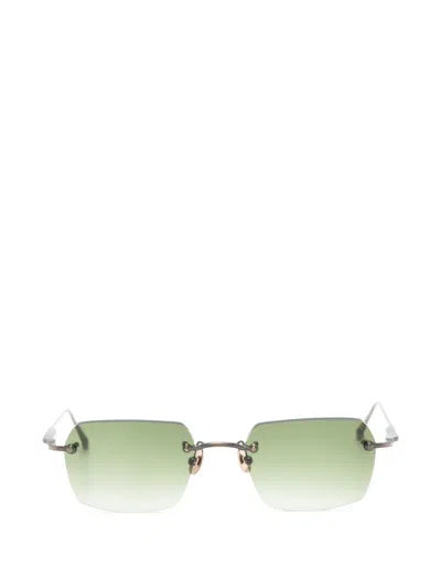 Matsuda Rimless Rectangle Sunglasses In Gold