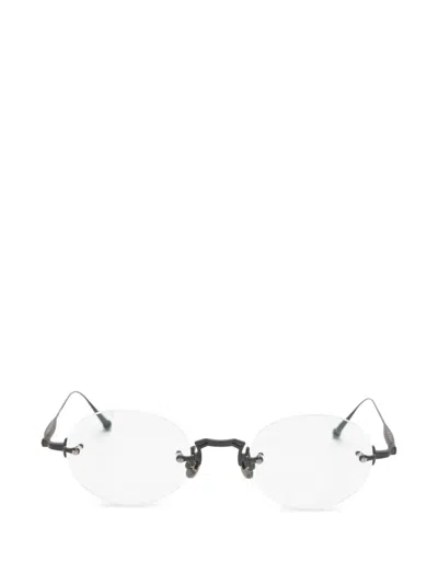Matsuda Rimless Round-frame Glasses In Black