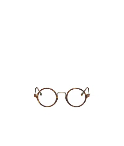 Matsuda Round Flat Mirror In Brown
