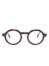 Matsuda Round-frame Glasses In Brown