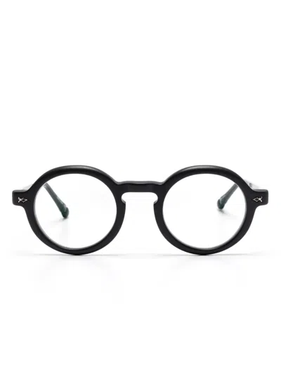 Matsuda Round-frame Glasses In Black