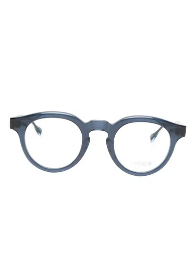 Matsuda Round-frame Glasses In Blue