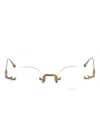 Matsuda Round-frame Glasses In Gold