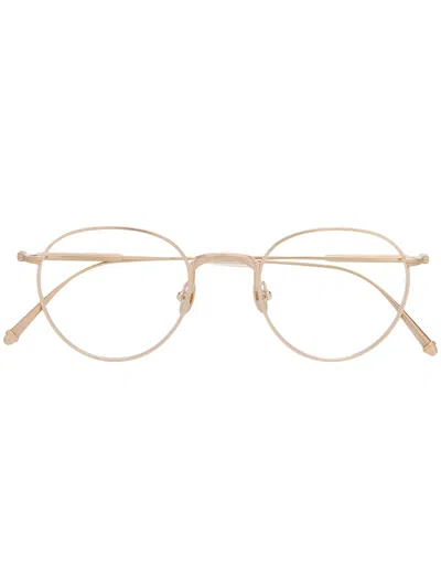 Matsuda Round-frame Wire Glasses In Gold