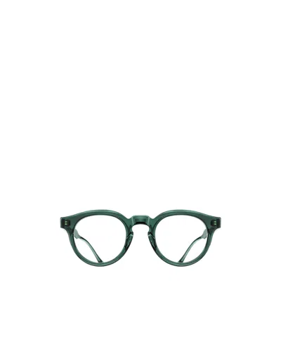 Matsuda Round-frame Glasses In Green
