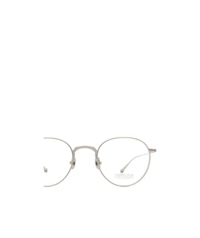 Matsuda Round Frame Glasses In White