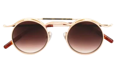 Matsuda Round Frame Gold-tone Sunglasses