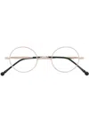 Matsuda Oval Frame Glasses In Gold