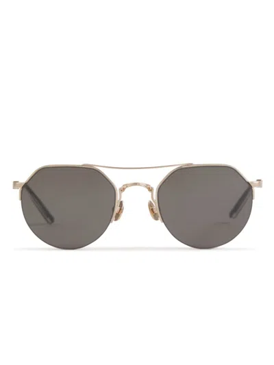 Matsuda Round-frame Sunglasses In Gold