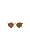 Matsuda Round Frame Sunglasses In Brown