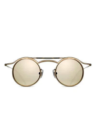 Matsuda Round-frame Sunglasses In Gold