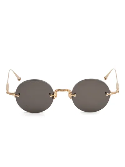 Matsuda Round-frame Sunglasses In Gold