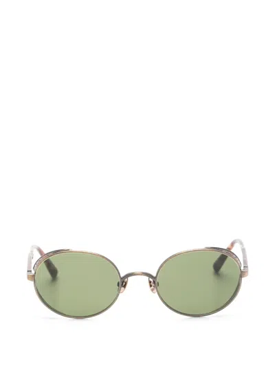 Matsuda Round-frame Sunglasses In Gold