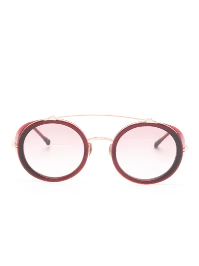 Matsuda Round-frame Sunglasses In Red