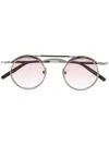 Matsuda Round-frame Sunglasses In Silver