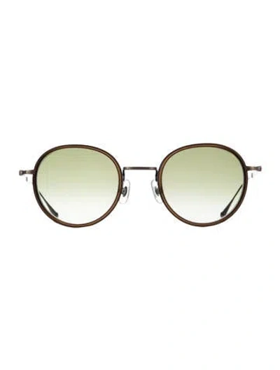 Pre-owned Matsuda Round Gradient Sunglasses In Gold/metallic