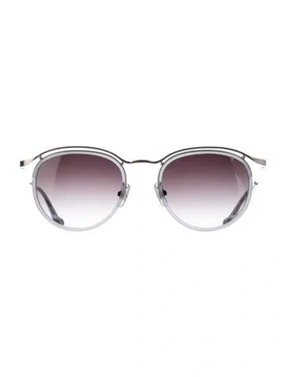 Pre-owned Matsuda Round Gradient Sunglasses In Grey/metallic
