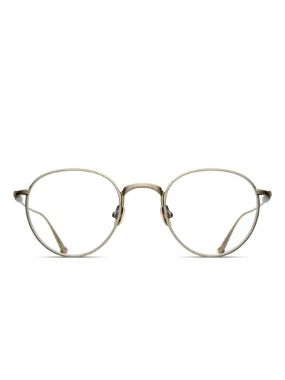 Matsuda Round Metal-frame Glasses In Gold