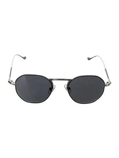 Pre-owned Matsuda Round Mirrored Sunglasses In Silver