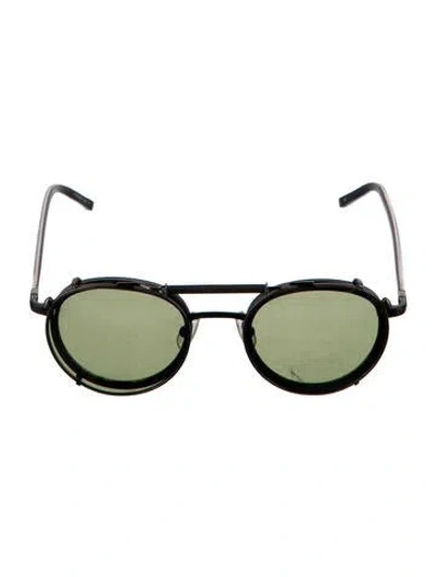 Pre-owned Matsuda Round Tinted Sunglasses In Black/silver
