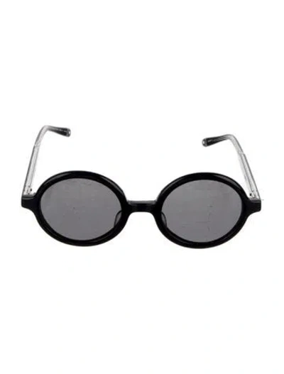 Pre-owned Matsuda Round Tinted Sunglasses In Blue