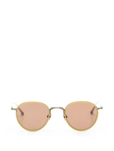 Matsuda Round-frame Sunglasses In Gold