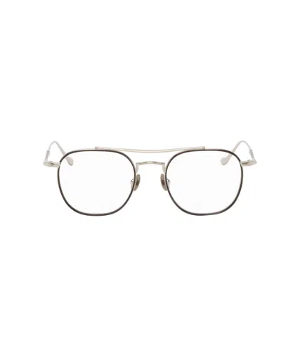 Matsuda Silver And Black Logo Flat Mirror