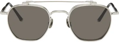 Matsuda Silver & Black M3148 Sunglasses In Palladium White
